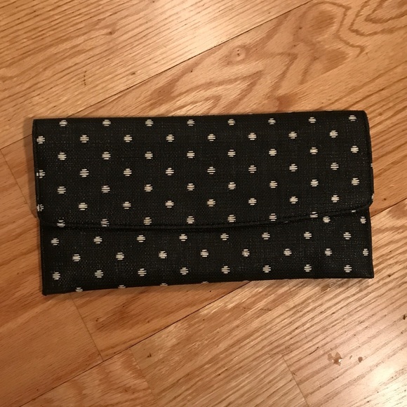 Handbags - Polka dot clutch in great condition!